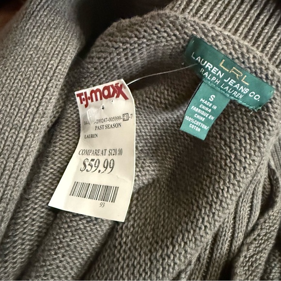 Ralph Lauren Gray/Green Toggle Cardigan, XS - Picture 14 of 16